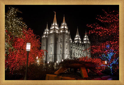 Salt Lake City Temple Lights Aglow