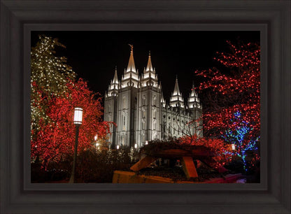 Salt Lake City Temple Lights Aglow