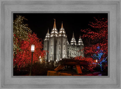 Salt Lake City Temple Lights Aglow