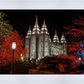 Salt Lake City Temple Lights Aglow