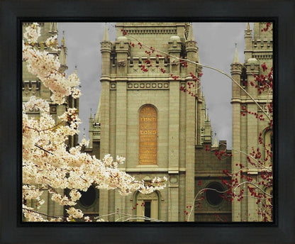 Salt Lake City Temple The Promise Sepia Gallery Wrap