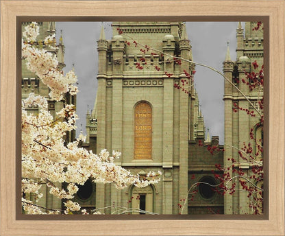 Salt Lake City Temple The Promise Sepia Gallery Wrap