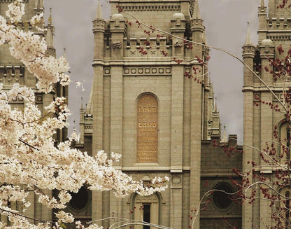 Salt Lake City Temple The Promise Sepia Gallery Wrap