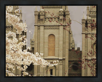 Salt Lake City Temple The Promise Sepia Gallery Wrap