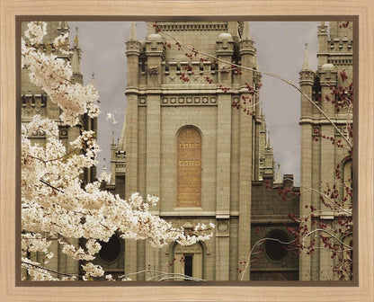 Salt Lake City Temple The Promise Sepia Gallery Wrap