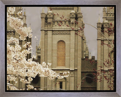 Salt Lake City Temple The Promise Sepia Gallery Wrap