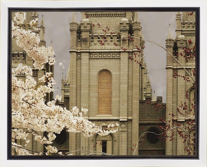 Salt Lake City Temple The Promise Sepia Gallery Wrap
