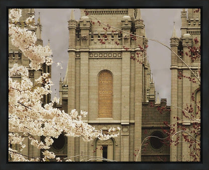 Salt Lake City Temple The Promise Sepia Gallery Wrap
