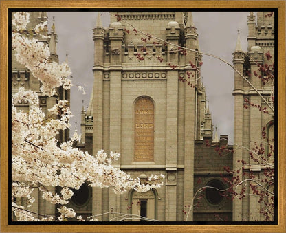 Salt Lake City Temple The Promise Sepia Gallery Wrap