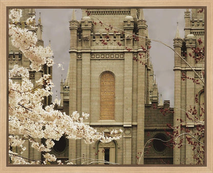 Salt Lake City Temple The Promise Sepia Gallery Wrap