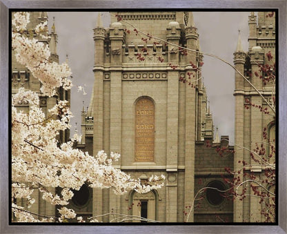 Salt Lake City Temple The Promise Sepia Gallery Wrap