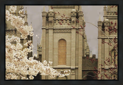 Salt Lake City Temple The Promise Sepia Gallery Wrap