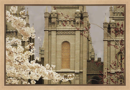 Salt Lake City Temple The Promise Sepia Gallery Wrap