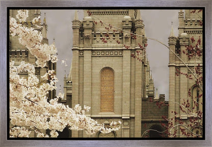 Salt Lake City Temple The Promise Sepia Gallery Wrap