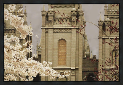 Salt Lake City Temple The Promise Sepia Gallery Wrap