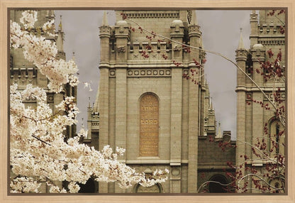 Salt Lake City Temple The Promise Sepia Gallery Wrap
