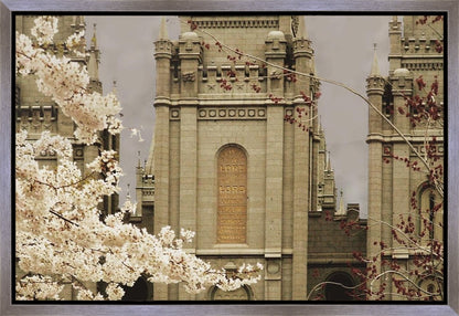 Salt Lake City Temple The Promise Sepia Gallery Wrap