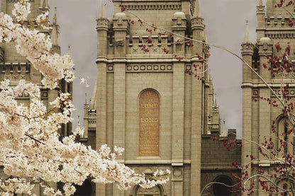 Salt Lake City Temple The Promise Sepia Gallery Wrap