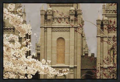 Salt Lake City Temple The Promise Sepia Gallery Wrap