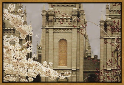 Salt Lake City Temple The Promise Sepia Gallery Wrap