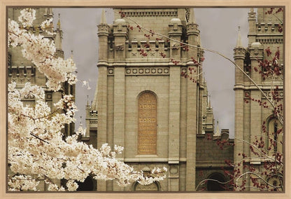 Salt Lake City Temple The Promise Sepia Gallery Wrap