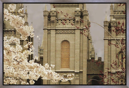 Salt Lake City Temple The Promise Sepia Gallery Wrap
