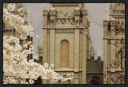 Salt Lake City Temple The Promise Sepia Gallery Wrap