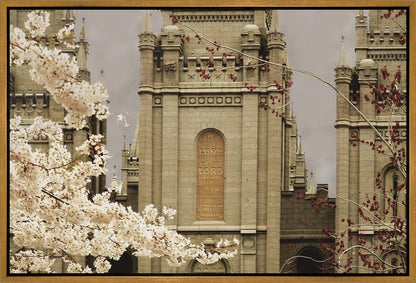 Salt Lake City Temple The Promise Sepia Gallery Wrap