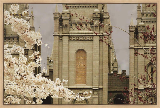 Salt Lake City Temple The Promise Sepia Gallery Wrap