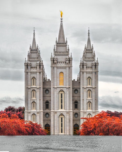 Salt Lake City Temple Autumn's Glory Gallery Wrap