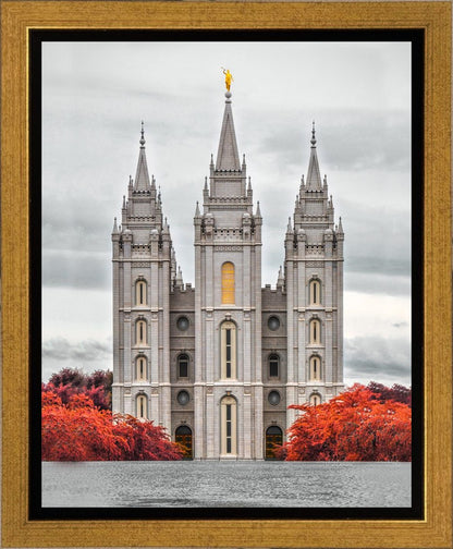 Salt Lake City Temple Autumn's Glory Gallery Wrap