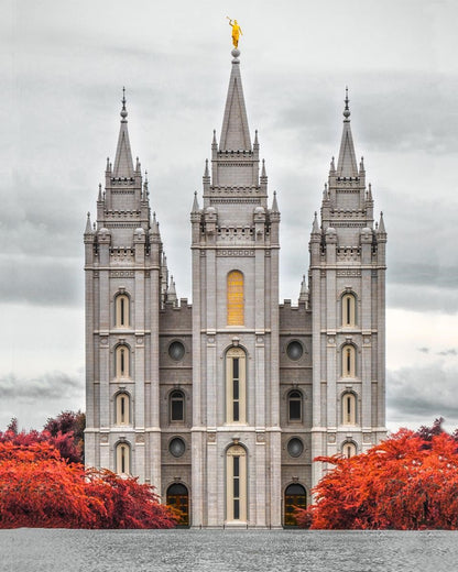 Salt Lake City Temple Autumn's Glory Gallery Wrap