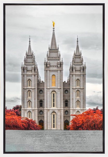 Salt Lake City Temple Autumn's Glory Gallery Wrap