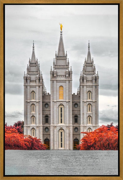 Salt Lake City Temple Autumn's Glory Gallery Wrap