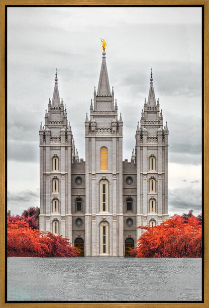 Salt Lake City Temple Autumn's Glory Gallery Wrap