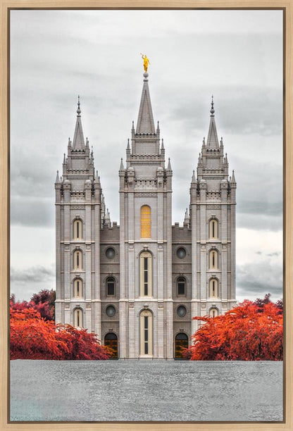 Salt Lake City Temple Autumn's Glory Gallery Wrap