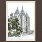 Salt Lake City Temple Evergreen Christmas