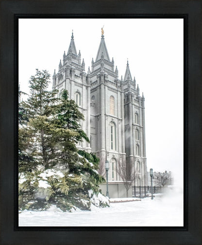 Salt Lake City Temple Evergreen Christmas Gallery Wrap