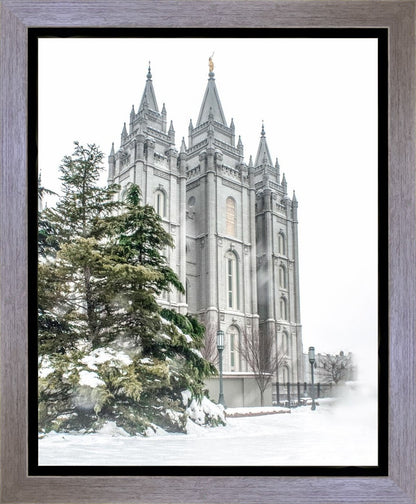 Salt Lake City Temple Evergreen Christmas Gallery Wrap