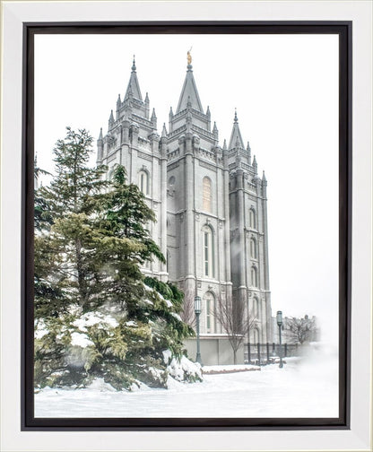 Salt Lake City Temple Evergreen Christmas Gallery Wrap
