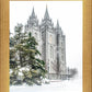 Salt Lake City Temple Evergreen Christmas