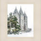 Salt Lake City Temple Evergreen Christmas