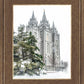 Salt Lake City Temple Evergreen Christmas