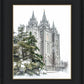 Salt Lake City Temple Evergreen Christmas