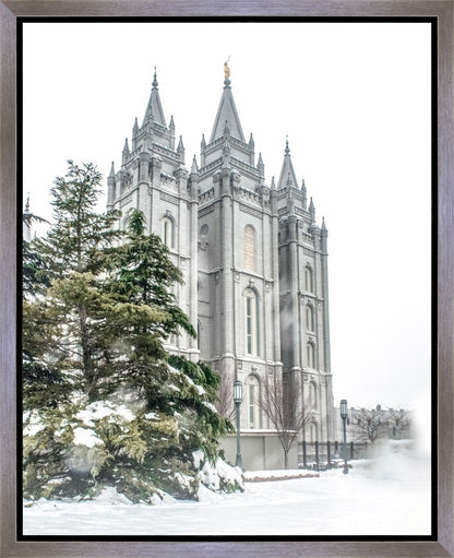 Salt Lake City Temple Evergreen Christmas Gallery Wrap