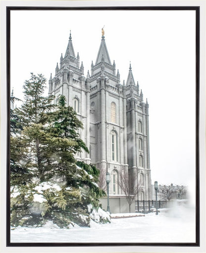 Salt Lake City Temple Evergreen Christmas Gallery Wrap
