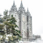 Salt Lake City Temple Evergreen Christmas