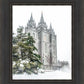 Salt Lake City Temple Evergreen Christmas