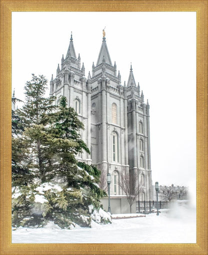 Salt Lake City Temple Evergreen Christmas
