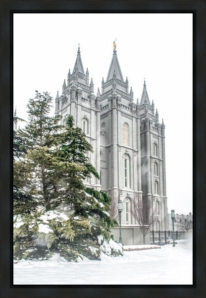 Salt Lake City Temple Evergreen Christmas Gallery Wrap